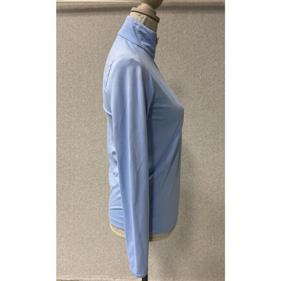 Polo Golf Ralph Lauren 1/4 Quarter Zip Performance Mock Neck Top Blue Women’s S - Picture 4 of 11